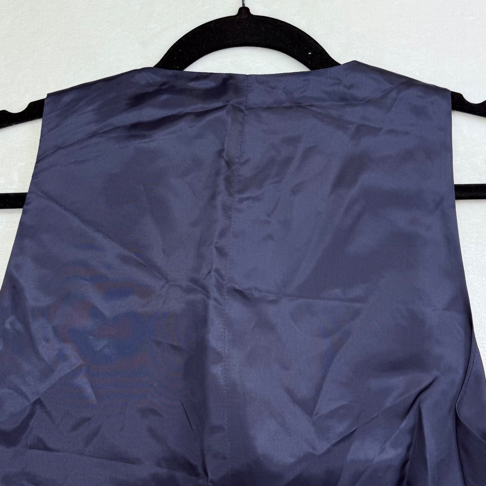 Lauren Ralph Lauren Womens Navy Blue V-Neck Vest Cinch Back Size 14P Petite NEW - Picture 9 of 12